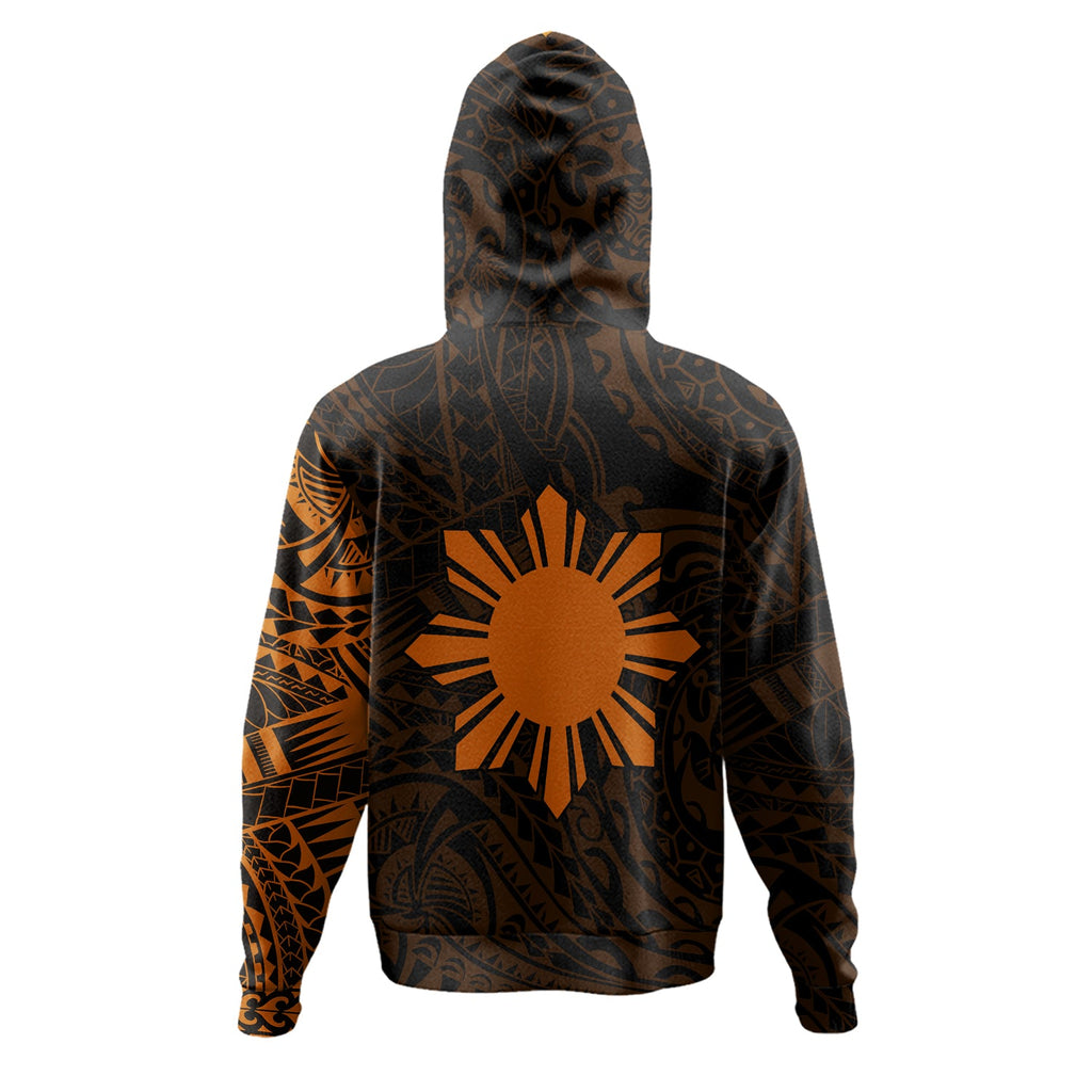 Philippines Polynesian Tattoo Style Hoodie Multicolor