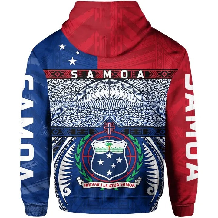 Samoa Hoodie Manu Samoa Pullover Hoodie Rugby Style