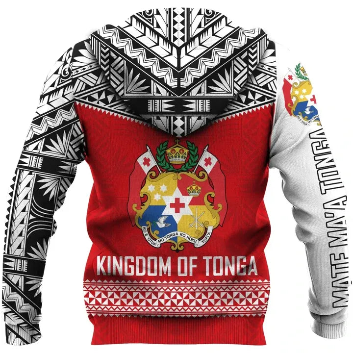 Tonga Zipper Hoodie Mate Maa Tonga