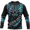 Custom New Zealand Aotearoa Hoodie Maori Fern Paua Shell