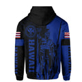 Polynesian Pride Hoodie Hawaii King Polynesian Hoodie Zip up Lawla Style Blue