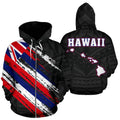 Hawaii Flag Polynesian Zip up Hoodie