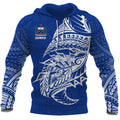 Samoa Rugby Hoodie Samoa Coat of Arms Polynesian Tattoo Style