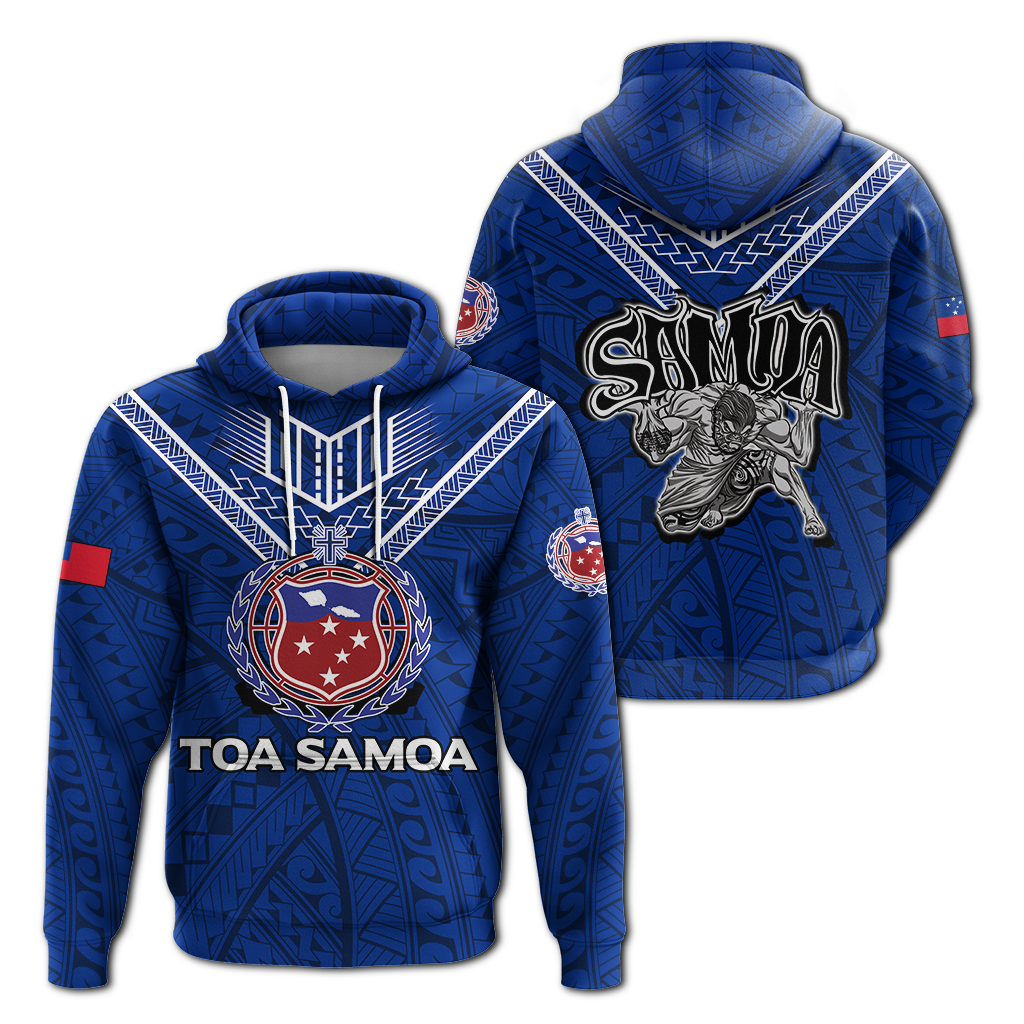 Toa Samoa Rugby Hoodie Samoan Warrior Pride LT12