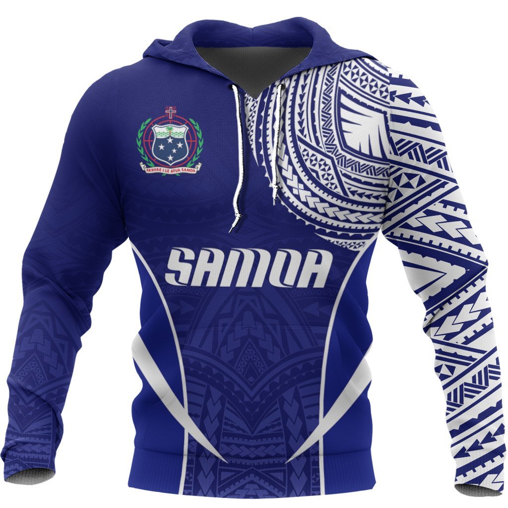 Samoa Active Special Hoodie Samoa Coat of Arms Polynesian Tattoo
