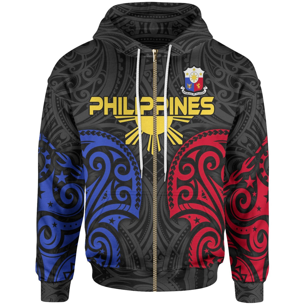 The Philippines Custom Zip up Hoodie Filipino Spirit