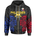 The Philippines Custom Zip up Hoodie Filipino Spirit