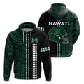 Hawaii Kakau Warrior Football Zip Hoodie LT12