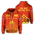 Polynesian Mauna Kea Ku Kiai Mauna Flag of Hawaii Zip Hoodie