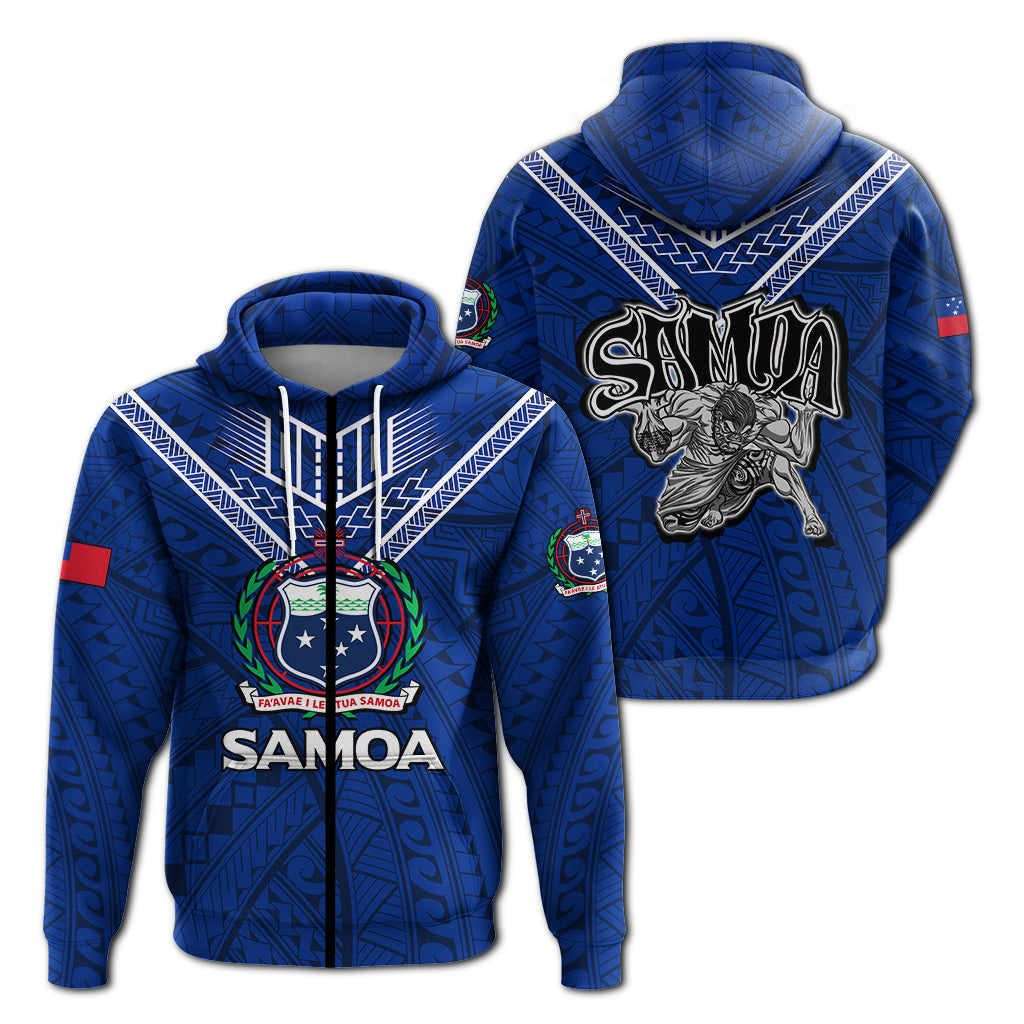 Samoa Zip Hoodie Samoan Warrior Pride LT12