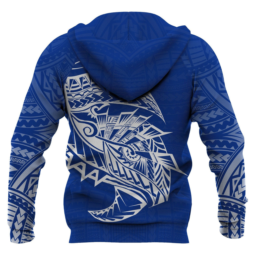 Samoa Rugby Hoodie Samoa Coat of Arms Polynesian Tattoo Style