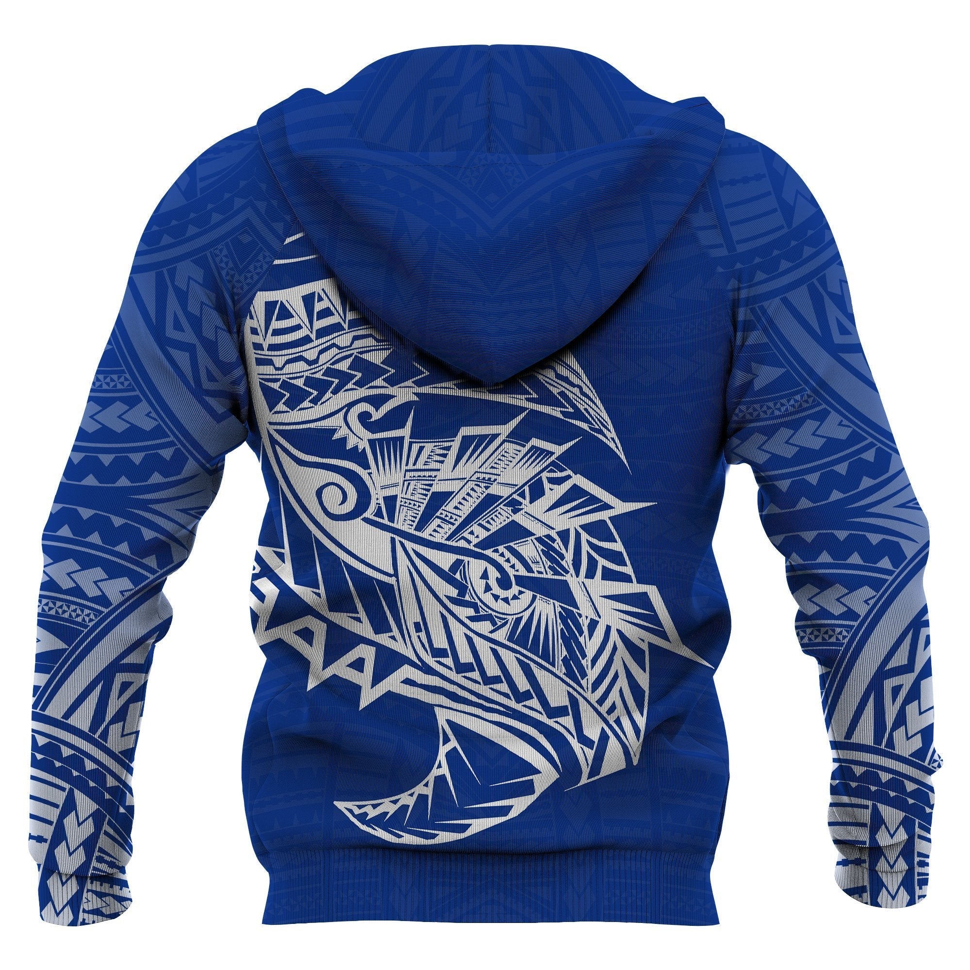 Samoa Rugby Hoodie Samoa Coat of Arms Polynesian Tattoo Style