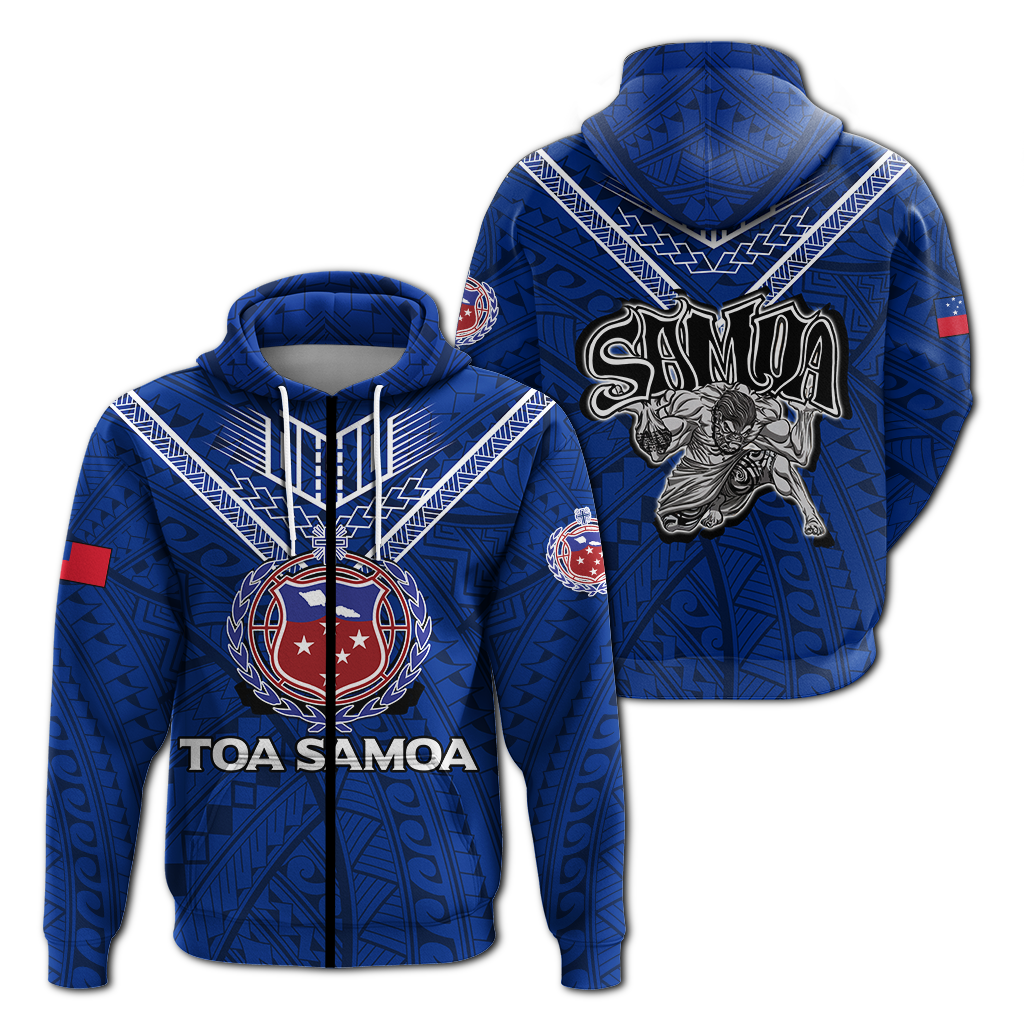Toa Samoa Rugby Hoodie Samoan Warrior Pride LT12