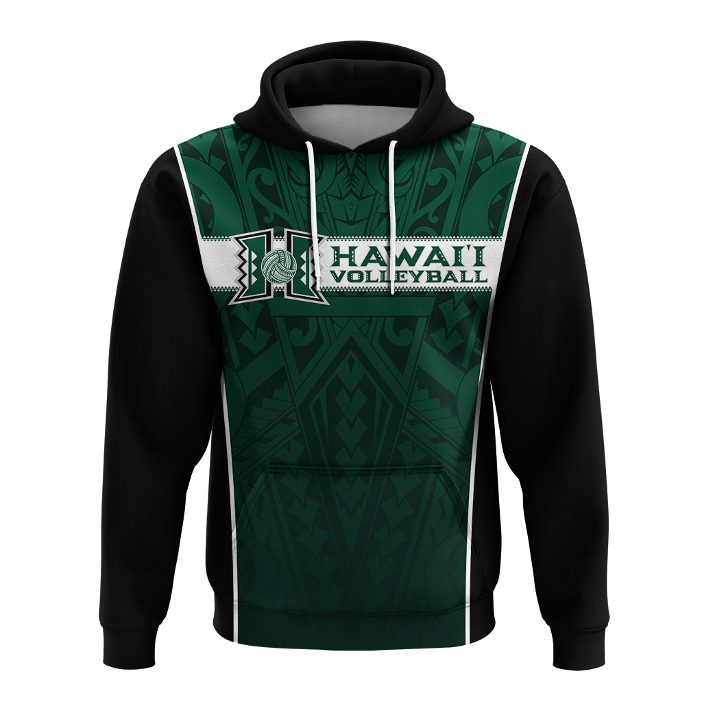 Hawaii Volleyball Green Warrior Hoodie LT2