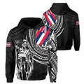 Hawaii King Flag Polynesian Hoodie Tity Style