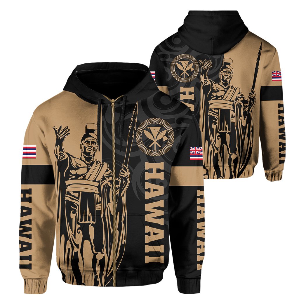 Hawaii King Polynesian Hoodie (Zip up) Lawla Style