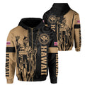 Hawaii King Polynesian Hoodie (Zip up) Lawla Style