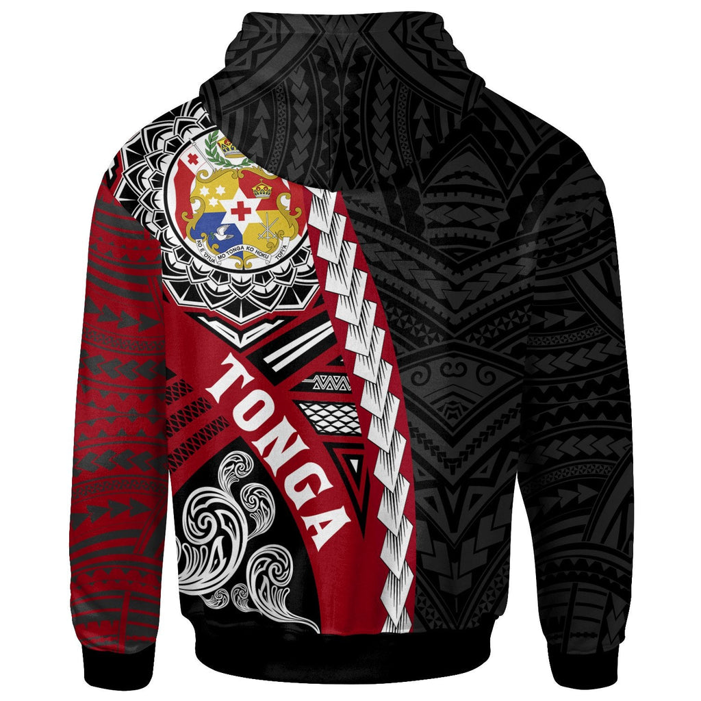 Tonga Polynesian Custom Hoodie Wave Tattoo