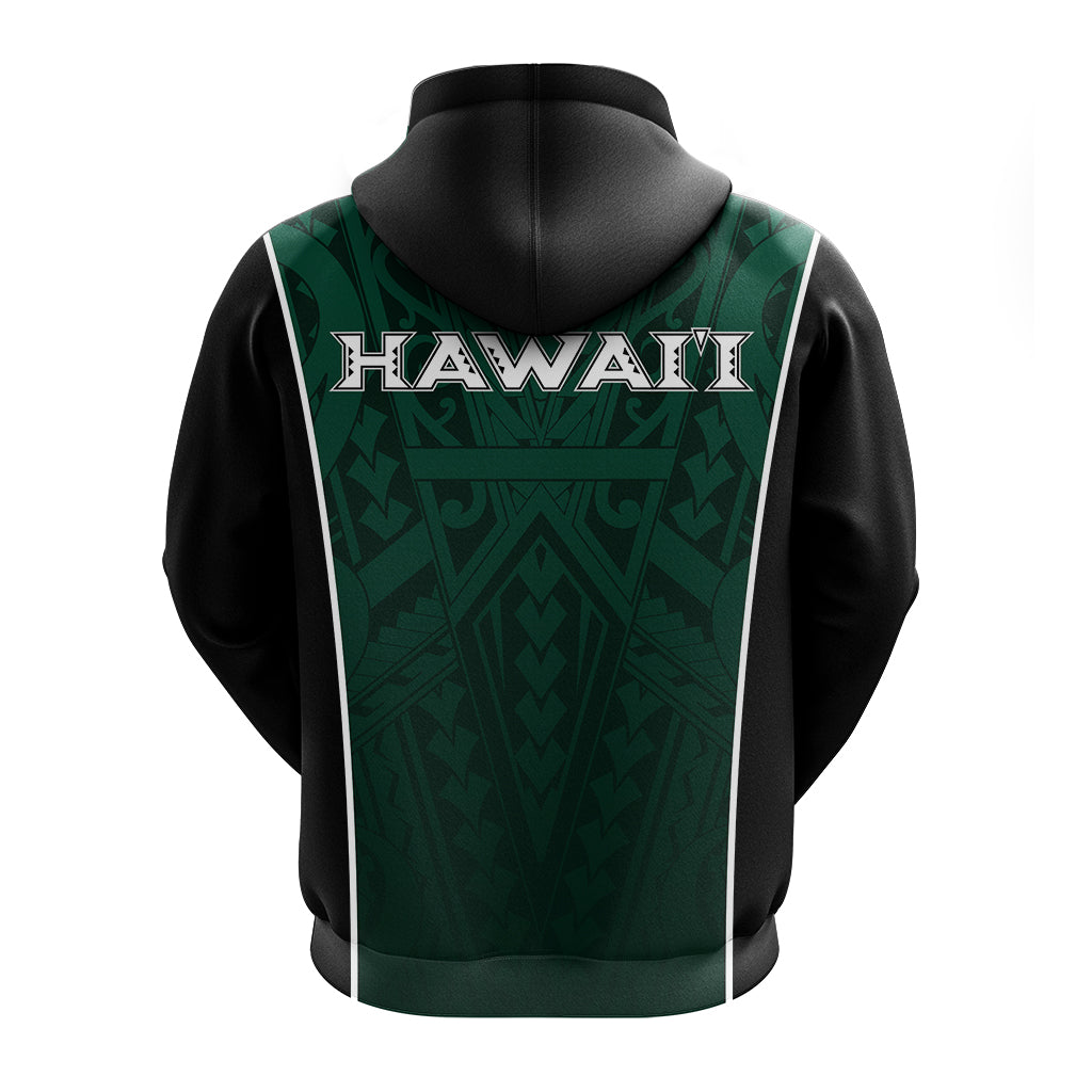 Hawaii Volleyball Green Warrior Hoodie LT2