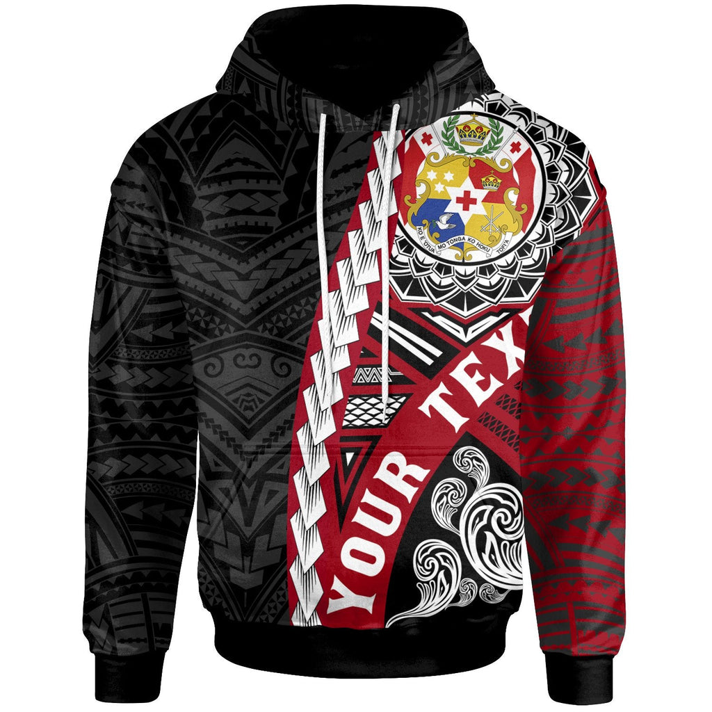 Tonga Polynesian Custom Hoodie Wave Tattoo