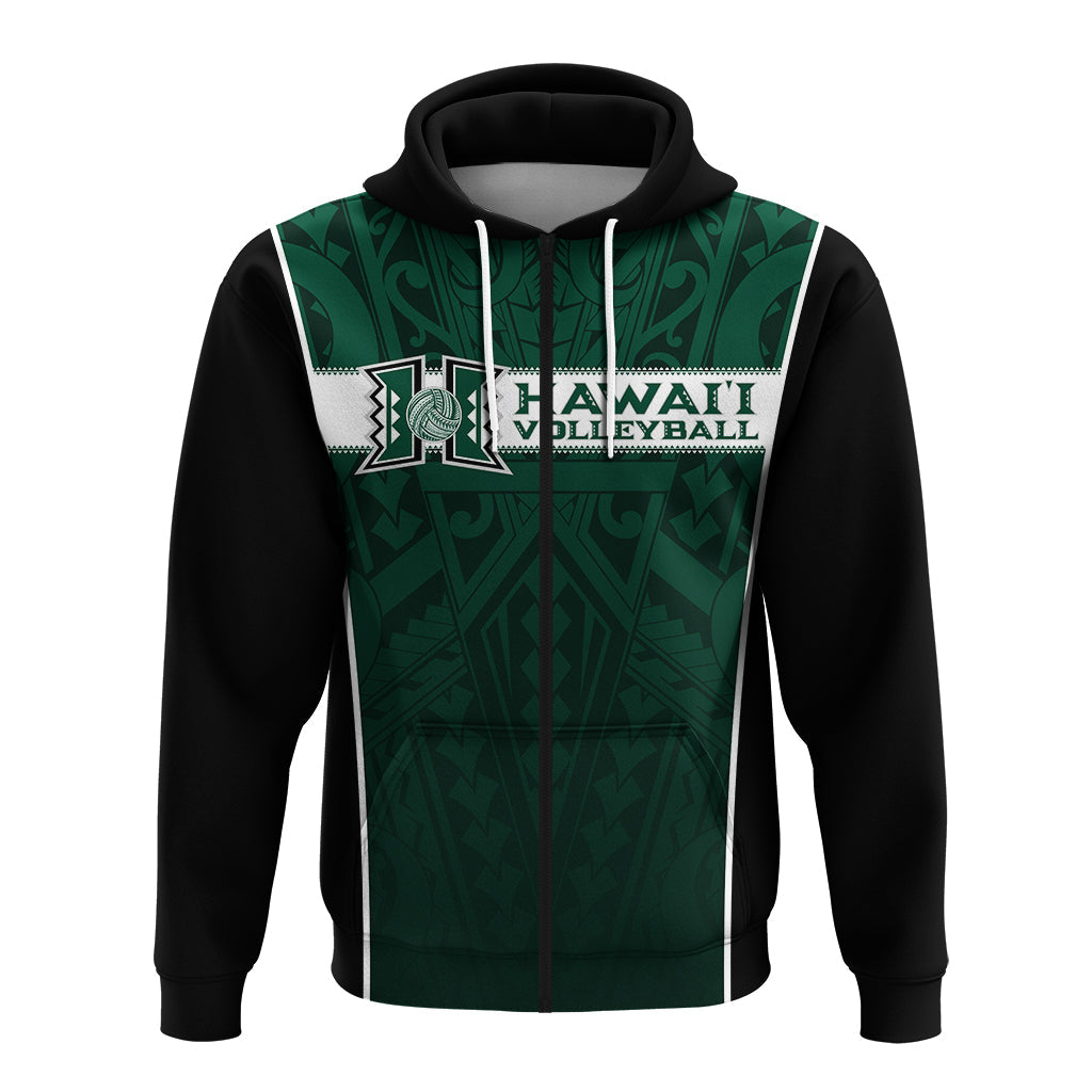 Hawaii Volleyball Green Warrior Hoodie LT2