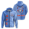 Custom Tonga Apifoou College Zip up Hoodie Tongan Tribal LT12