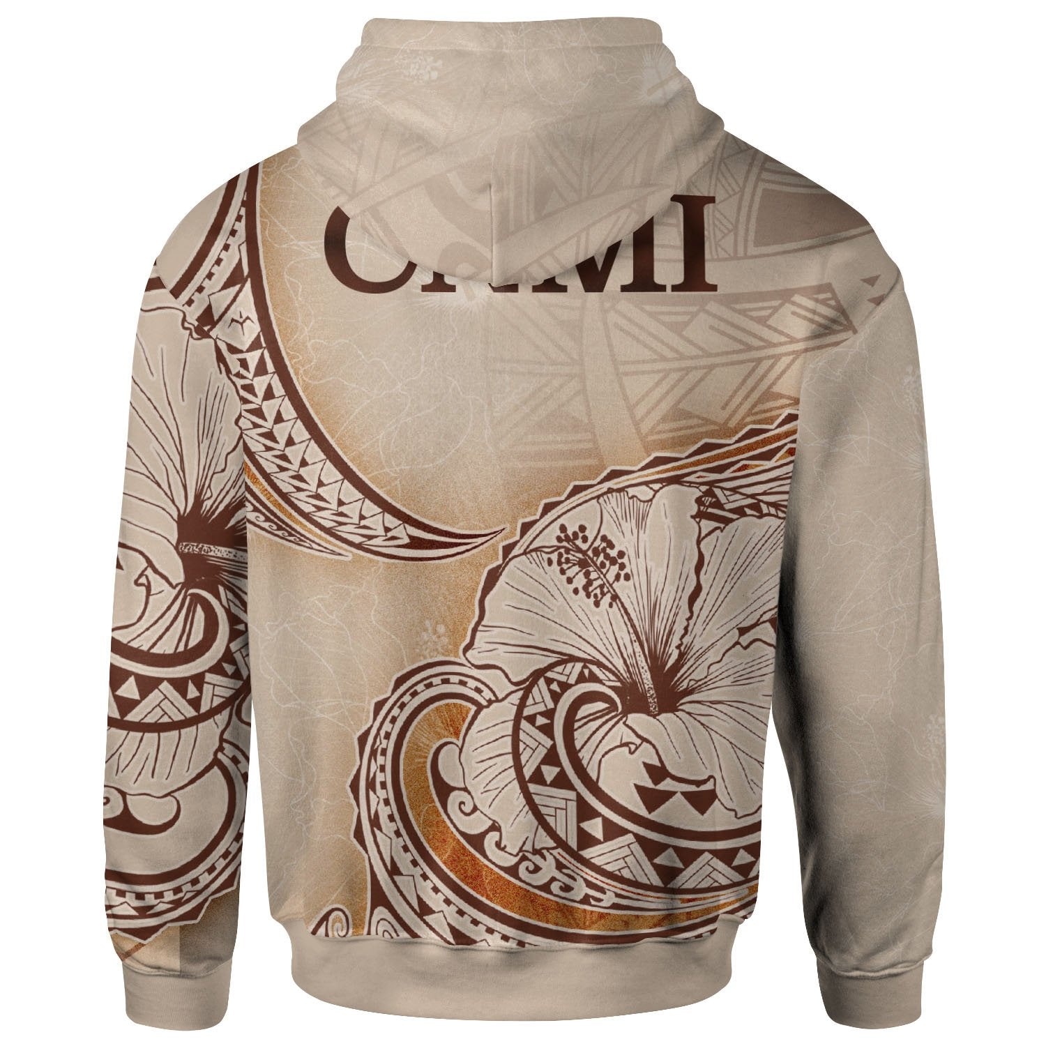 Northern Mariana Islands Zip Hoodie Hibiscus Flowers Vintage Style