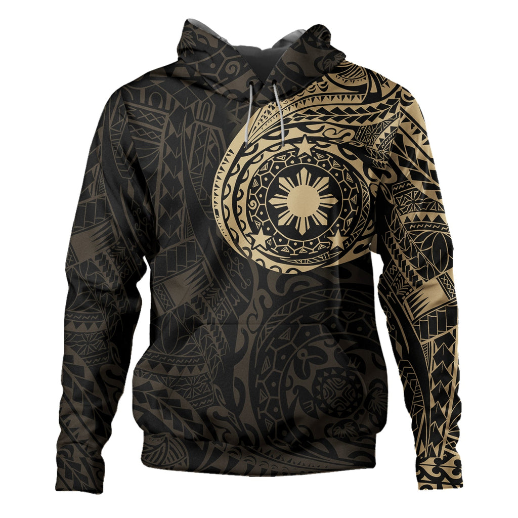Philippines Polynesian Tattoo Style Hoodie Multicolor