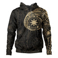 Philippines Polynesian Tattoo Style Hoodie Multicolor