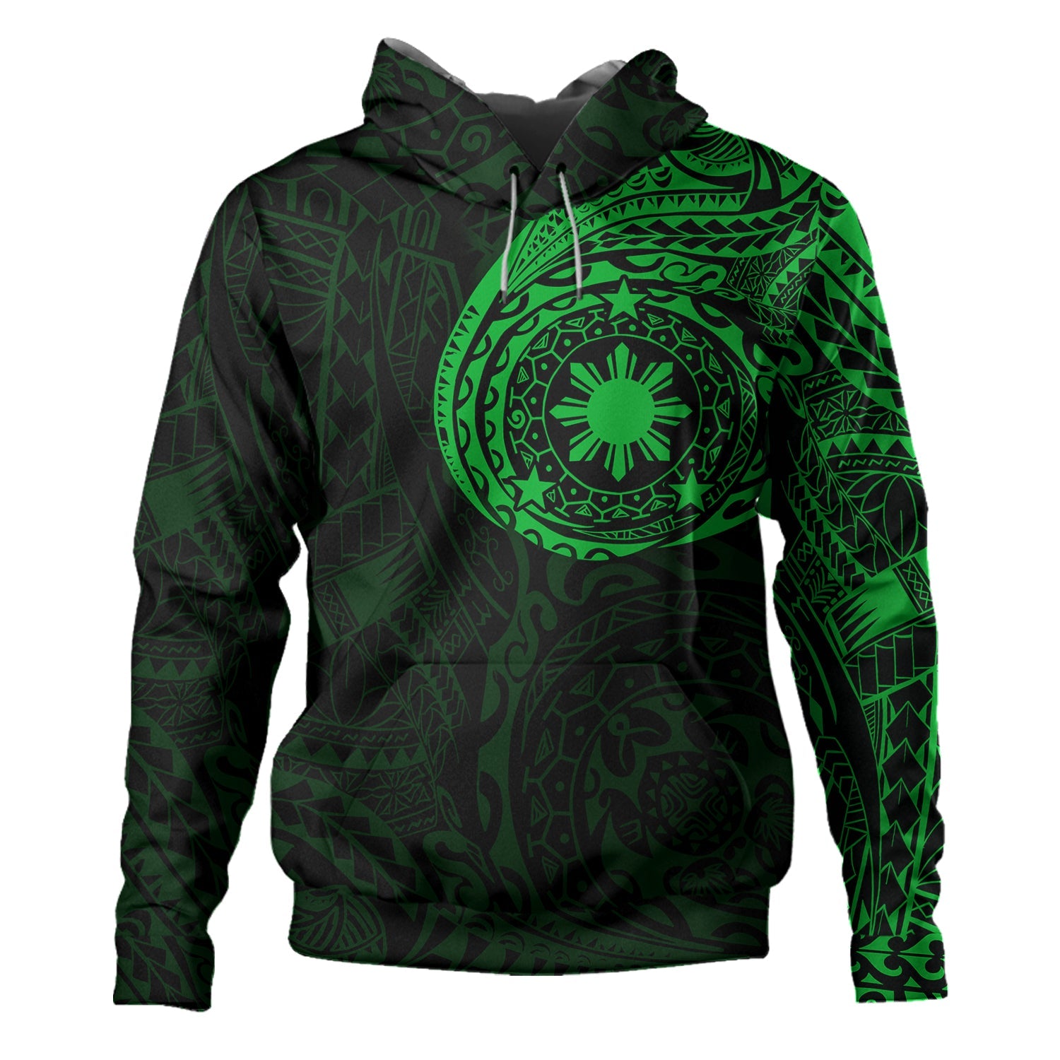 Philippines Polynesian Tattoo Style Hoodie Multicolor