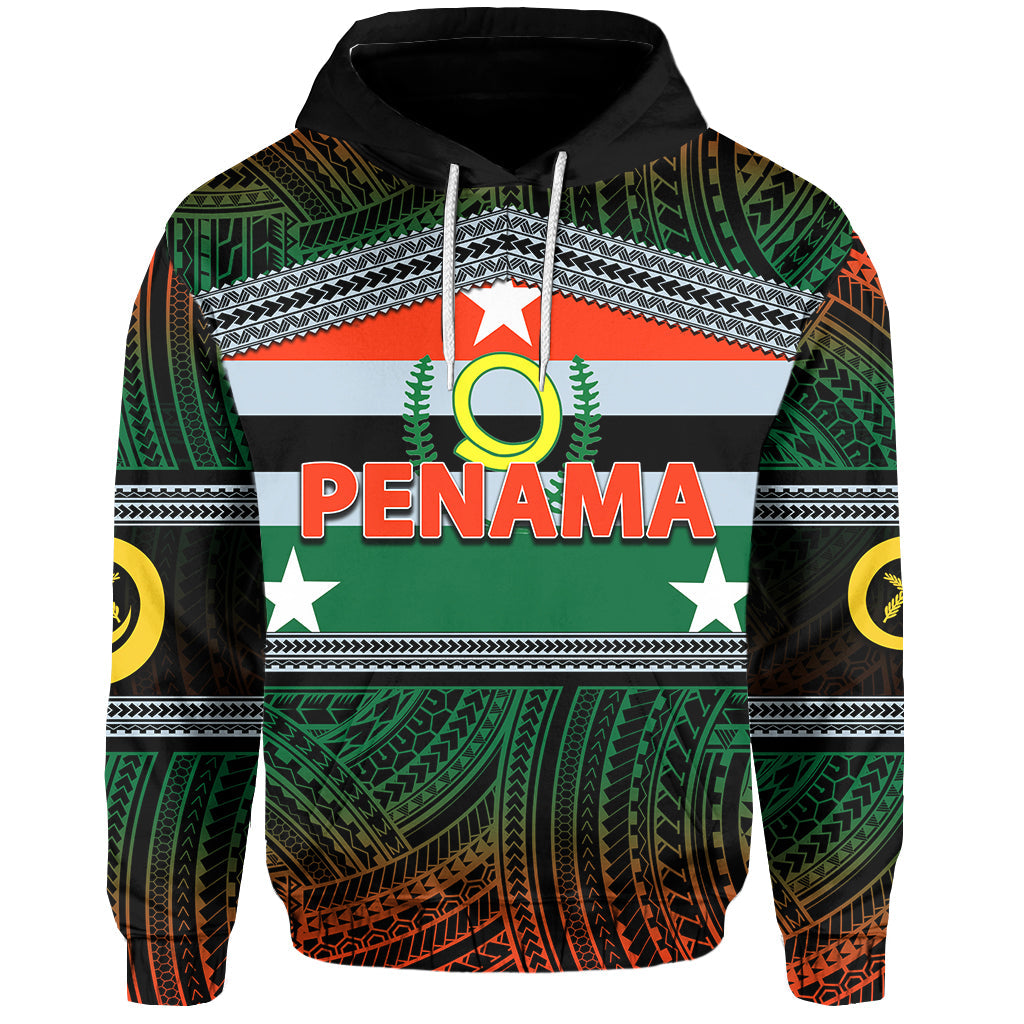 Custom Penama Province Hoodie of Vanuatu Polynesian Patterns LT6