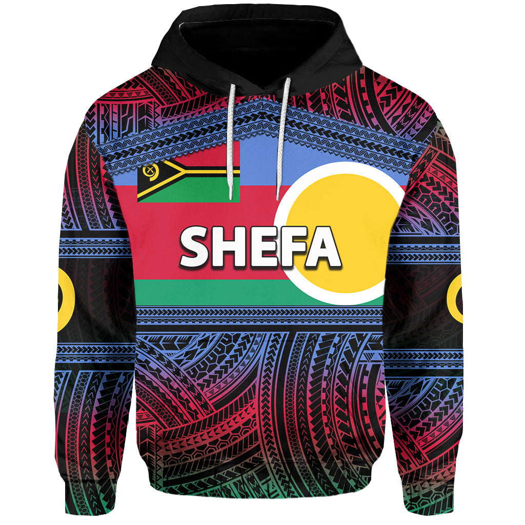 Custom Shefa Province Hoodie of Vanuatu Polynesian Patterns LT6