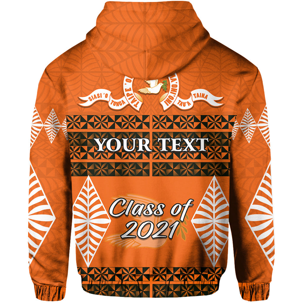 Custom Tailulu College Zip Hoodie Tonga Pattern Class Year and Your Text LT13