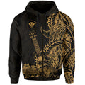 Hawaii Polynesian Zip Hoodie Ukulele Gold LT13