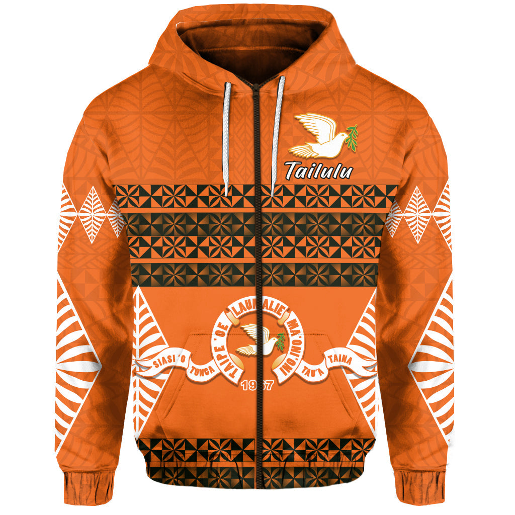 Custom Tailulu College Zip Hoodie Tonga Pattern Class Year and Your Text LT13