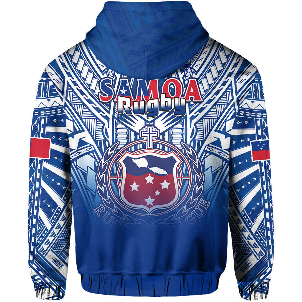 Samoa Rugby Hoodie Toa Samoa Polynesian Pacific Navy Version LT14