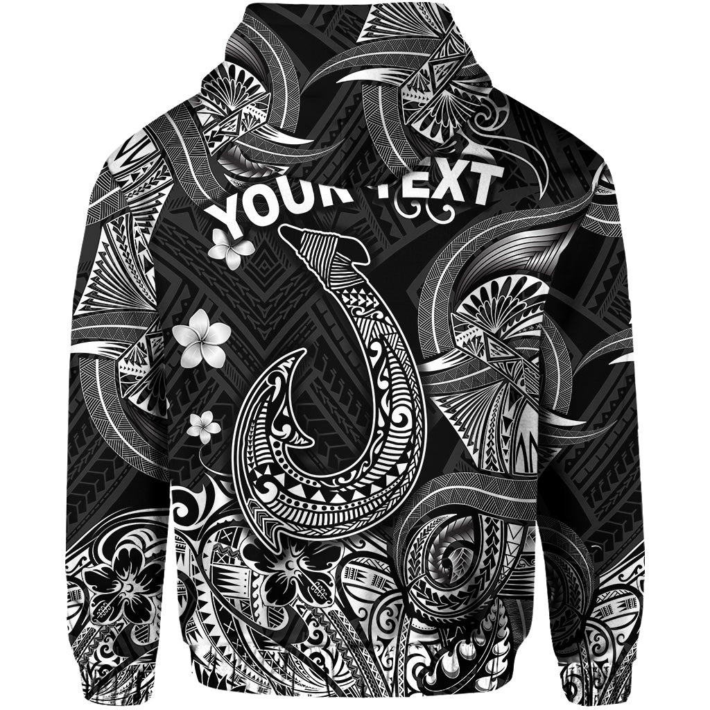 Custom Hawaii Fish Hook Polynesian Zip Hoodie Unique Style Black LT8