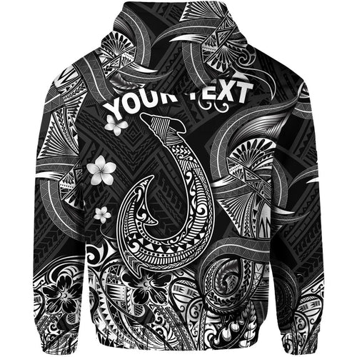 Custom Hawaii Fish Hook Polynesian Zip Hoodie Unique Style Black LT8