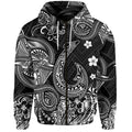Custom Hawaii Fish Hook Polynesian Zip Hoodie Unique Style Black LT8