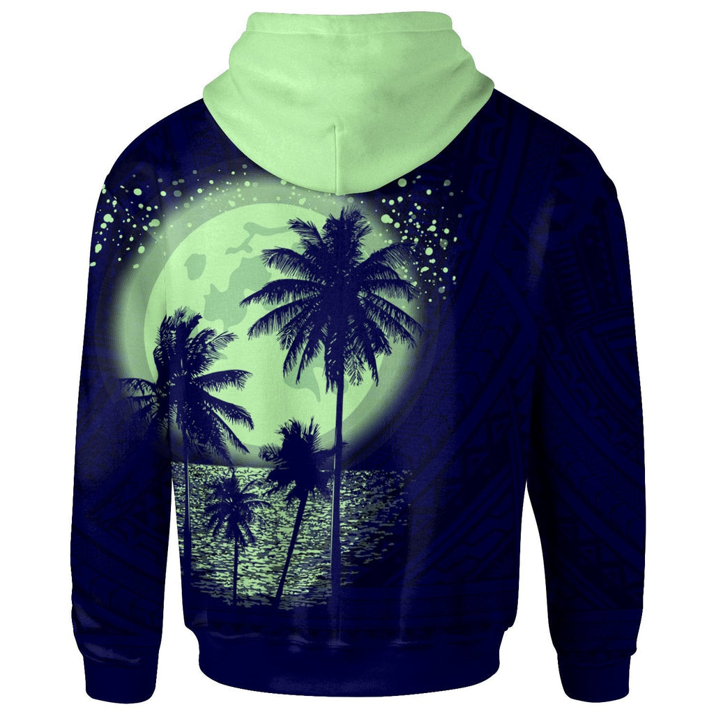 Hawaii Zip up Hoodie The Sea At Night
