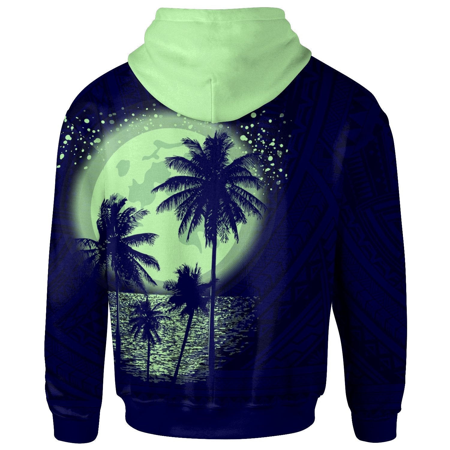 Hawaii Zip up Hoodie The Sea At Night