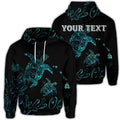 Custom Hawaii Turtle Ohana Paua Shell Hoodie