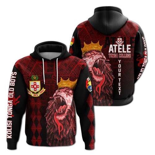 Custom Kolisi Tonga Atele Old Boys Hoodie Red Lions LT7