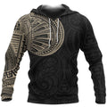 Samoa Tribal Hoodie Maori Tattoo Roman Reigns Pullover Hoodie Gold