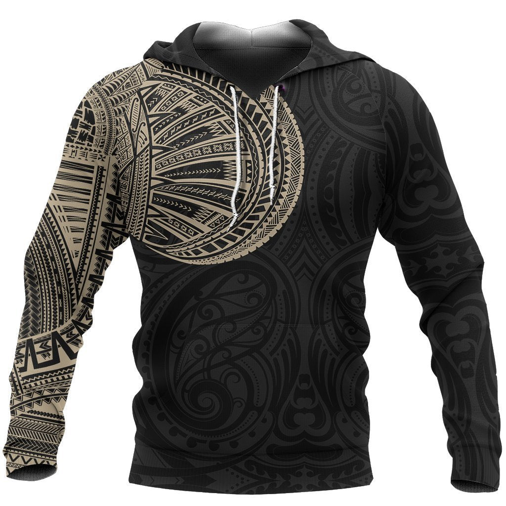 Samoa Tribal Hoodie Maori Tattoo Roman Reigns Pullover Hoodie Gold