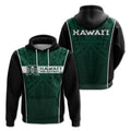 Hawaii Volleyball Green Warrior Hoodie LT2