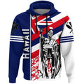 Hawaii Hoodiean Kanaka Hoodie Flag Nation Quarter Style White