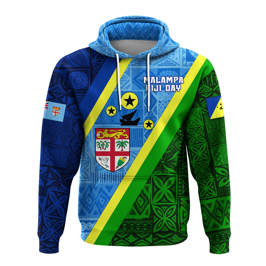 Vanuatu Malampa Fiji Day Hoodie Combine Flag Design LT4