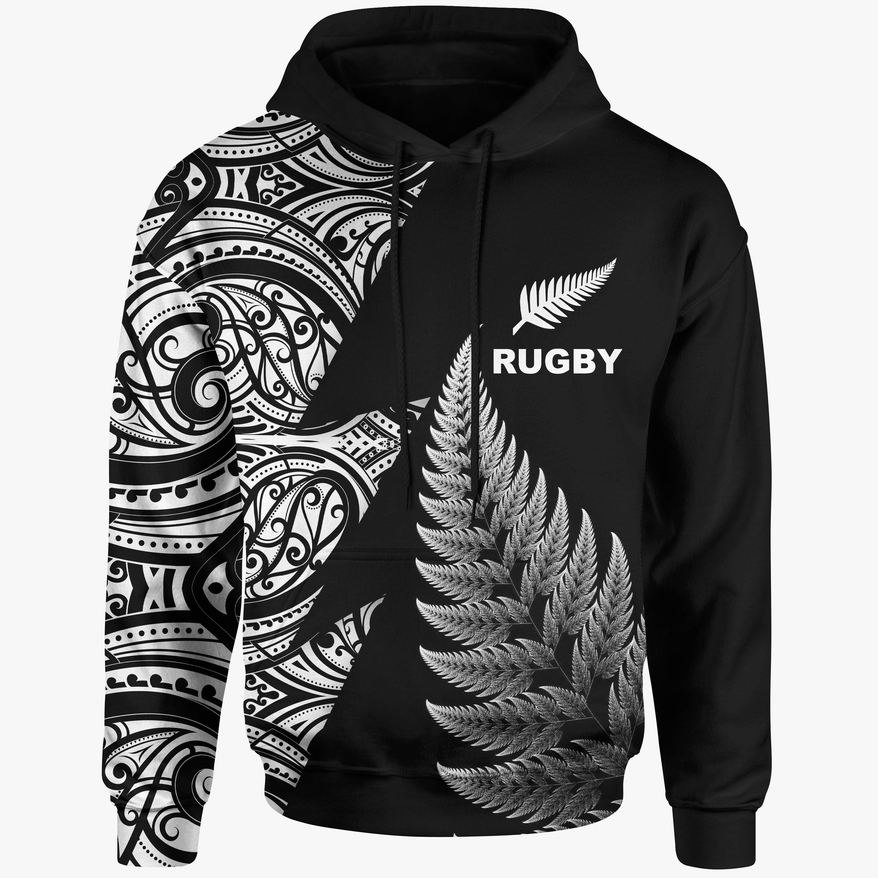 New Zealand Rugby Hoodie Aotearoa Maori Style