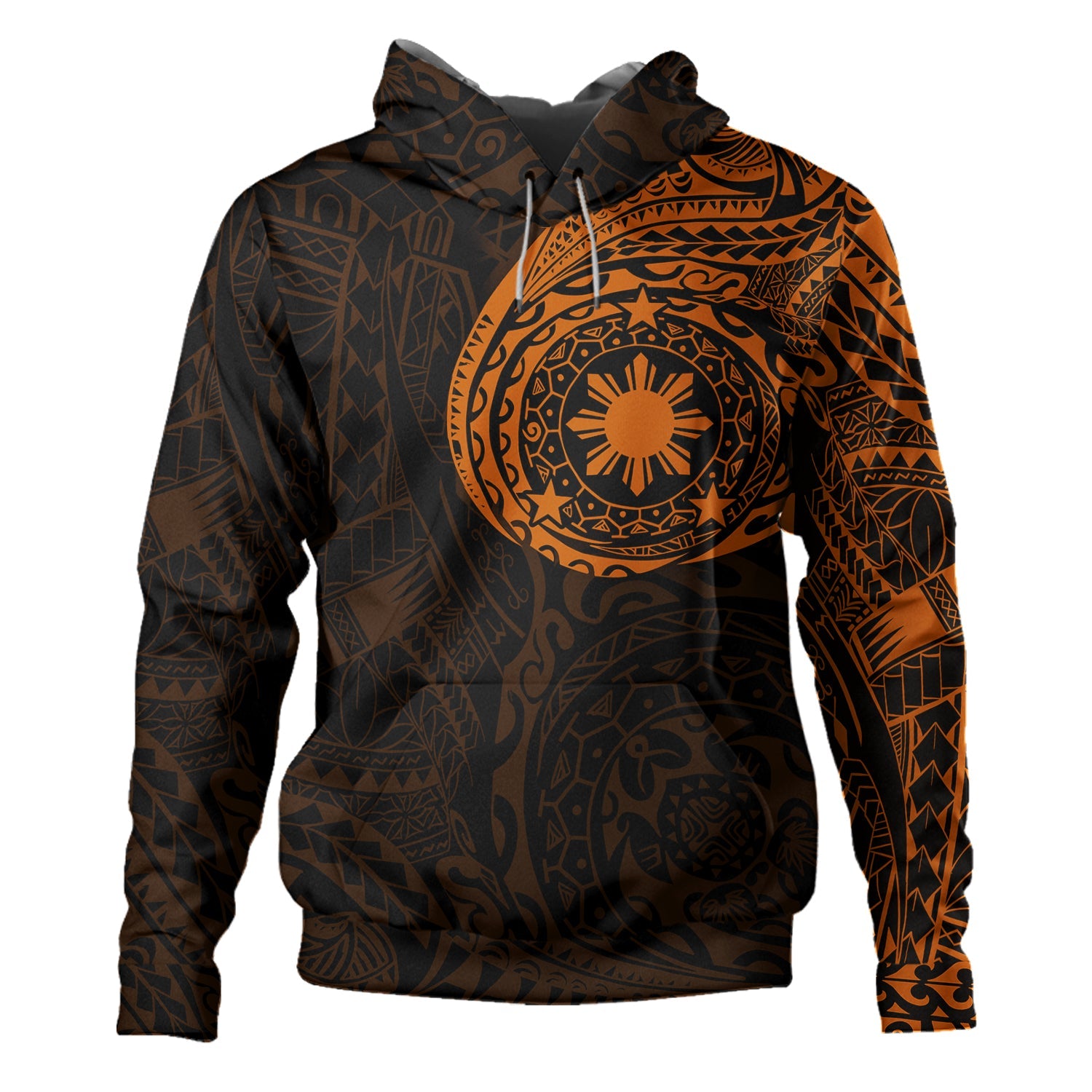 Philippines Polynesian Tattoo Style Hoodie Multicolor
